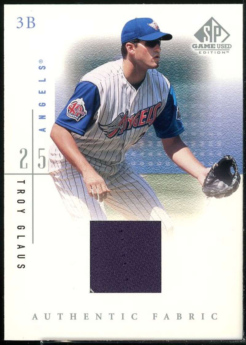 Troy Glaus Card 2001 SP Game Used Edition Authentic Fabric #TGL  Image 1