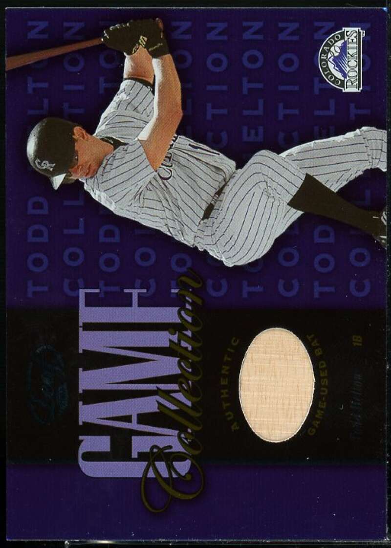 Todd Helton Card 2002 Leaf Game Collection #THB  Image 1