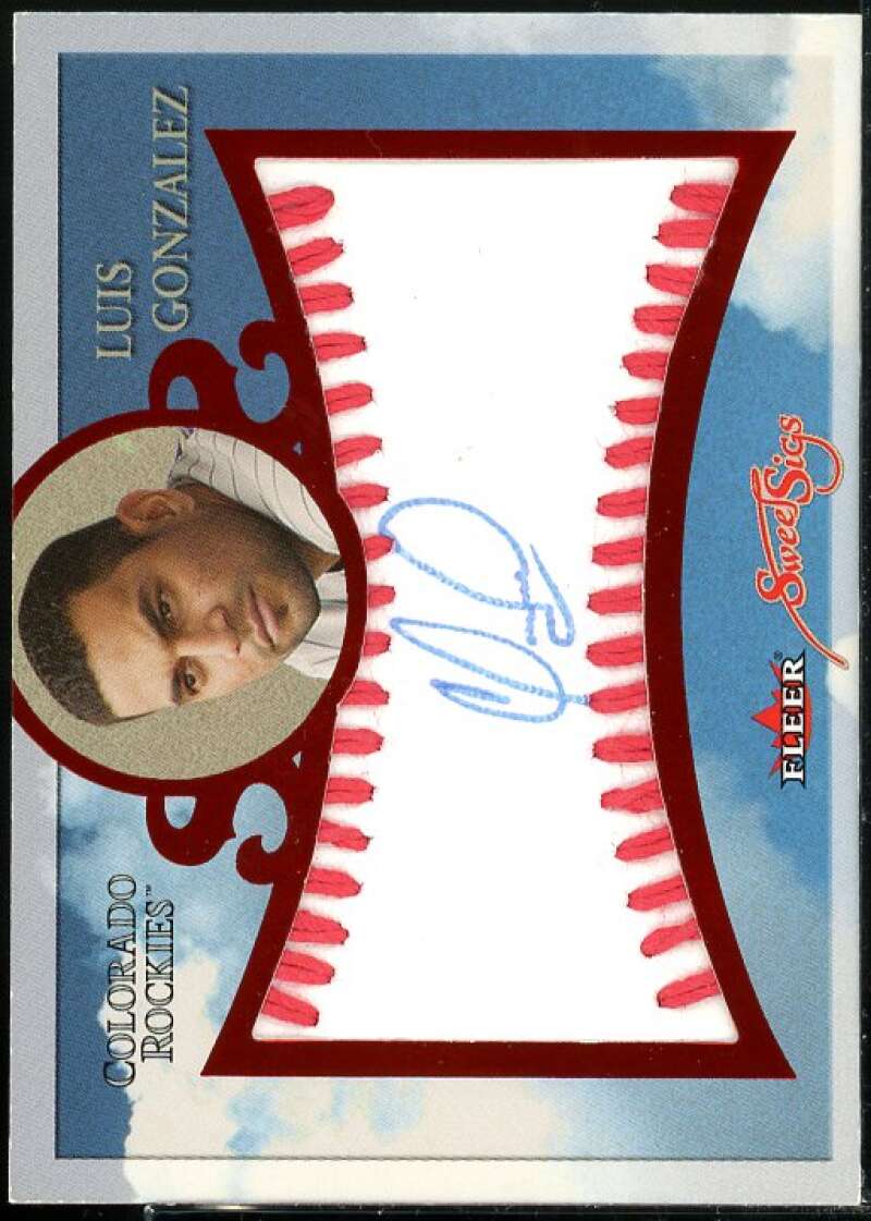 Luis Gonzalez Card 2004 Fleer Sweet Sigs Autograph Red #LG  Image 1