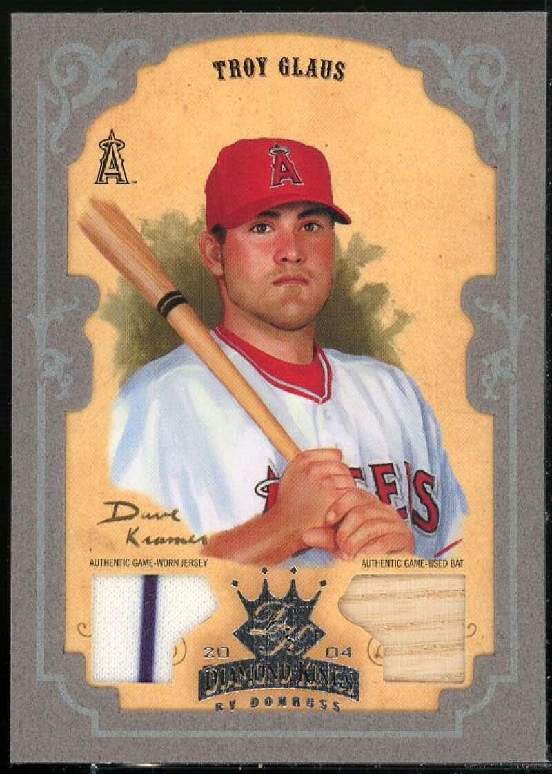 Troy Glaus Card 2004 Diamond Kings DK Materials Framed Silver #94  Image 1