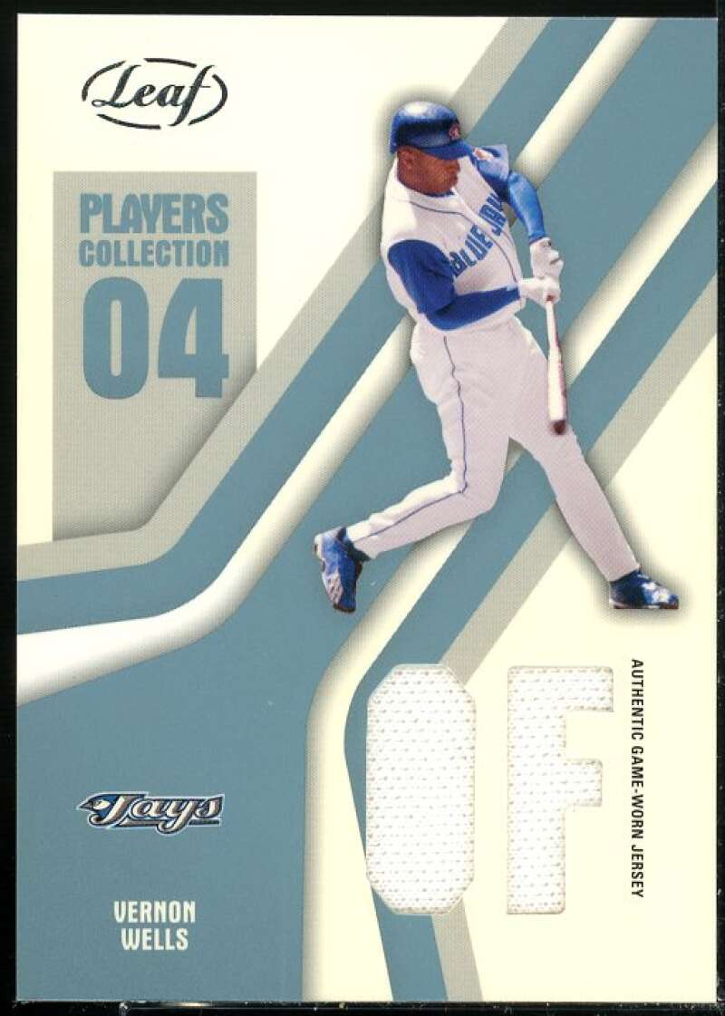 Vernon Wells Card 2004 Leaf Players Collection Jersey Platinum #98  Image 1