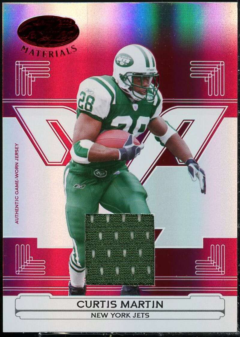 Curtis Martin Card 2006 Leaf Certified Materials Mirror Red Materials #101  Image 1