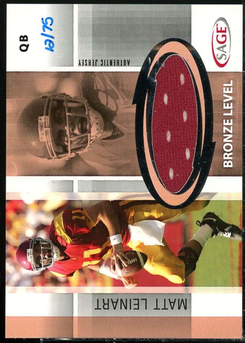 Matt Leinart Card 2006 SAGE Jerseys Bronze #J10  Image 1