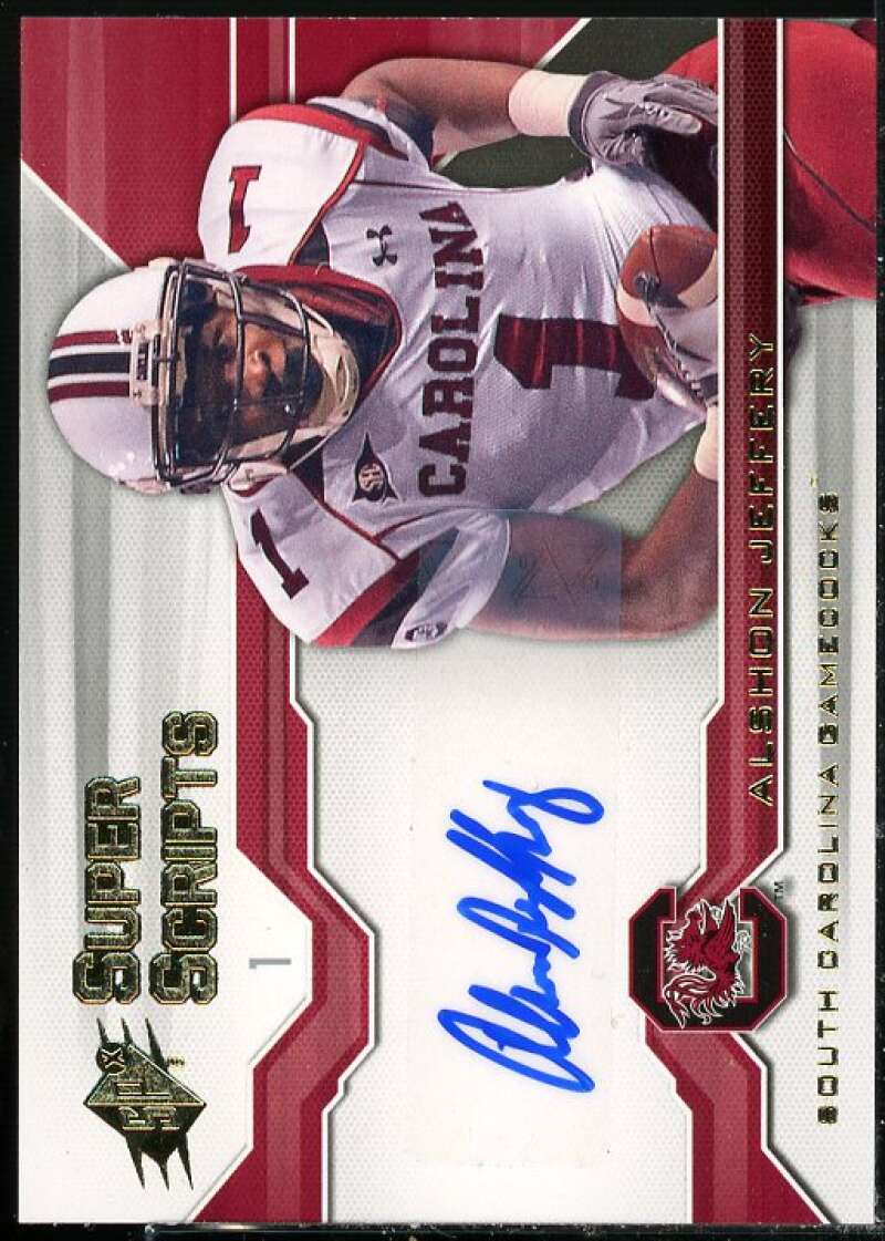 Alshon Jeffery Card 2012 SPx Super Scripts Autographs #SSJE  Image 1