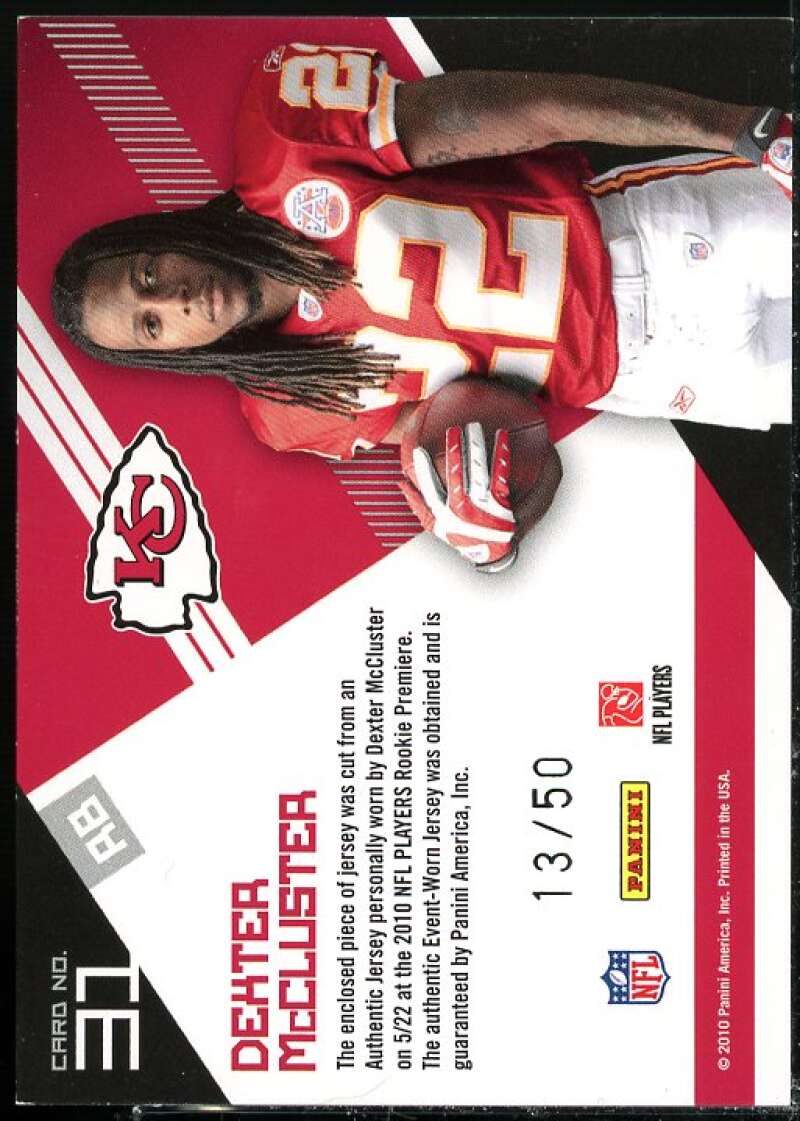 Dexter McCluster Card 2010 Epix Rookie Campaign Materials Prime #31  Image 2