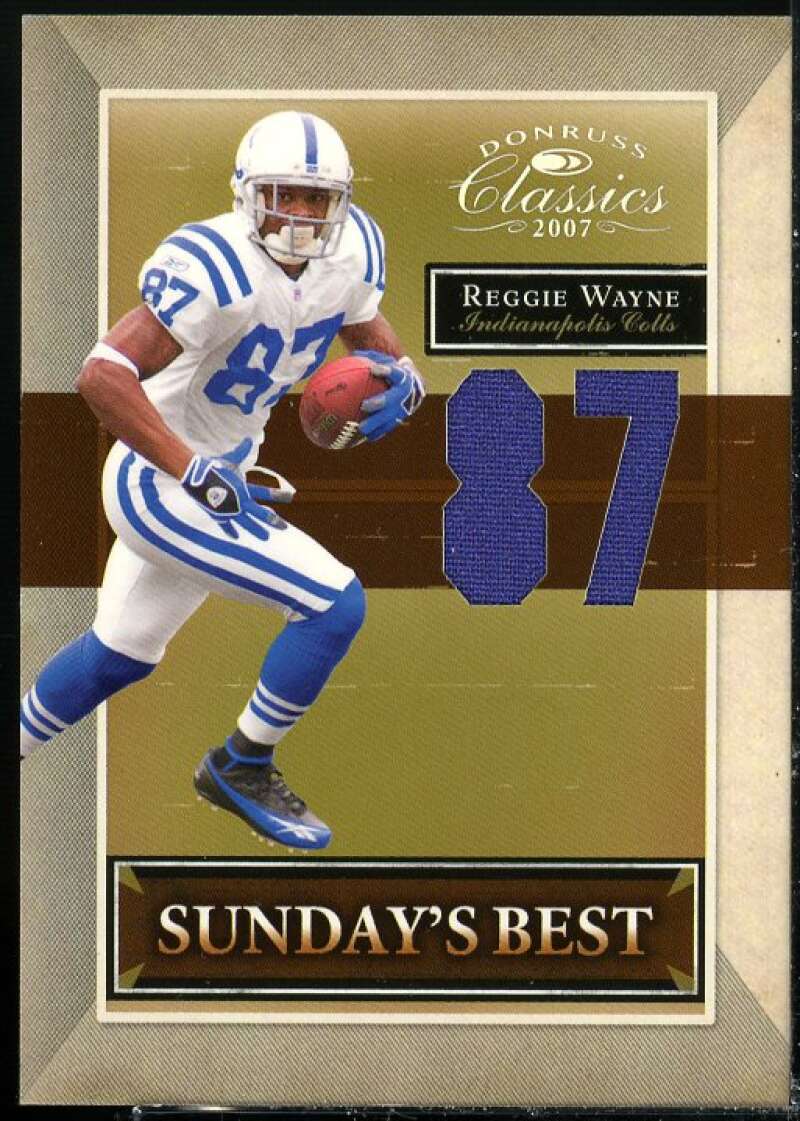 Reggie Wayne 2007 Donruss Classics Sunday's Best Jerseys Jersey Numbers #12  Image 1