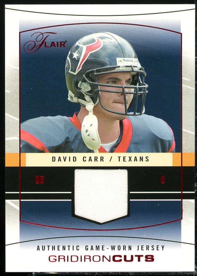 David Carr Card 2004 Flair Gridiron Cuts Red #GCDC2  Image 1