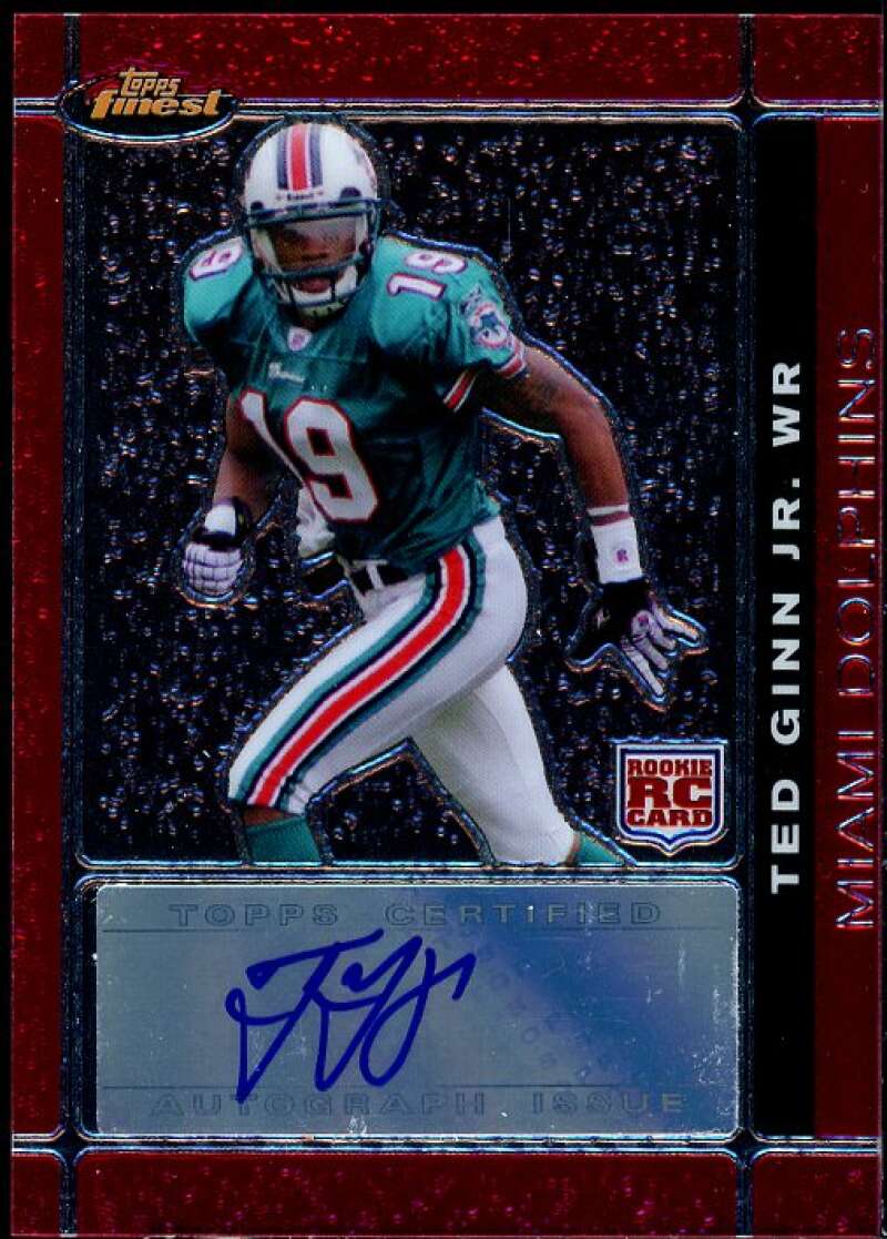 Ted Ginn Jr. Card 2007 Finest Rookie Autographs #130  Image 1