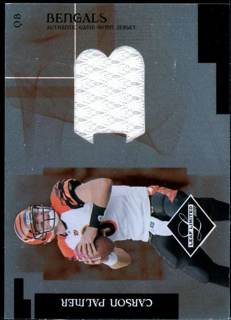 Carson Palmer Card 2007 Leaf Limited Jumbo Jerseys Team Logo #1  Image 1