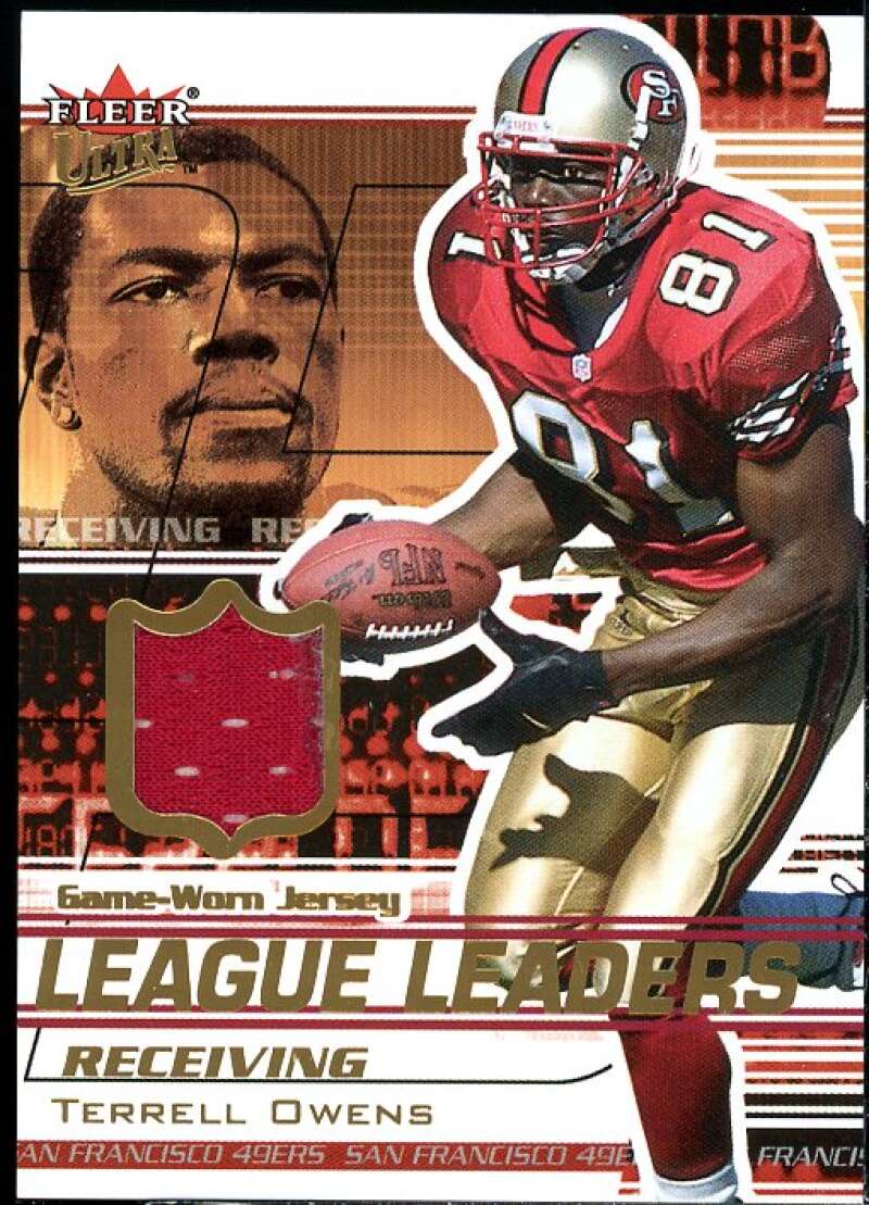 Terrell Owens Card 2002 Ultra League Leaders Memorabilia #11  Image 1