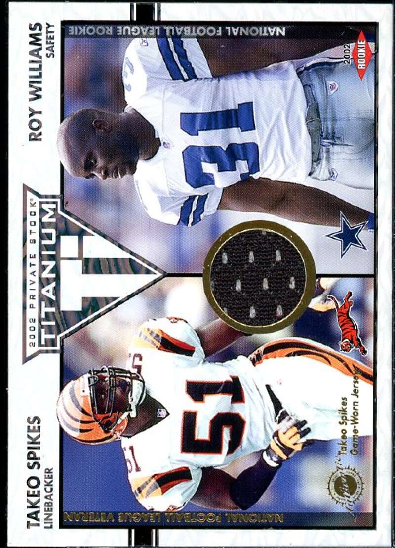 Roy Williams Card 2002 Titanium Takeo Spikes JSY RC 500 #116  Image 1