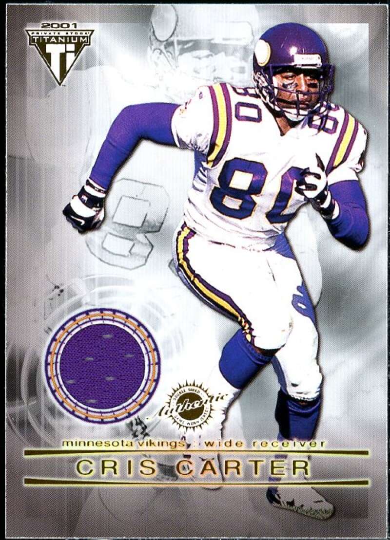 Cris Carter Wayne Chrebet Card 2001 Titanium Double Sided Jerseys #101  Image 1