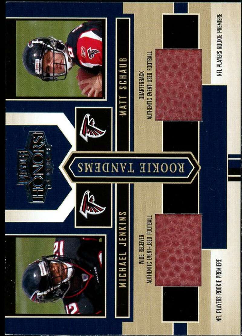 Michael Jenkins Matt Schaub 2004 Playoff Honors Rookie Tandem Footballs #RT4  Image 1