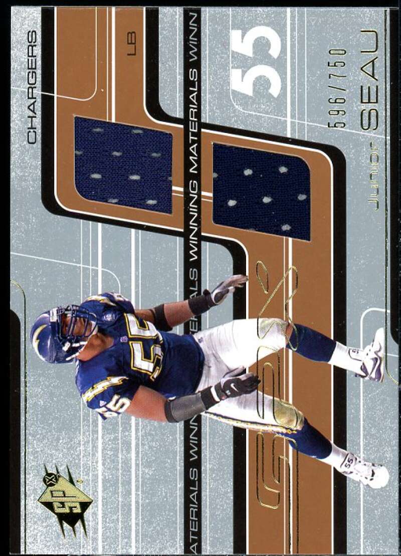 Junior Seau Card 2001 SPx Winning Materials #WMJS1  Image 1