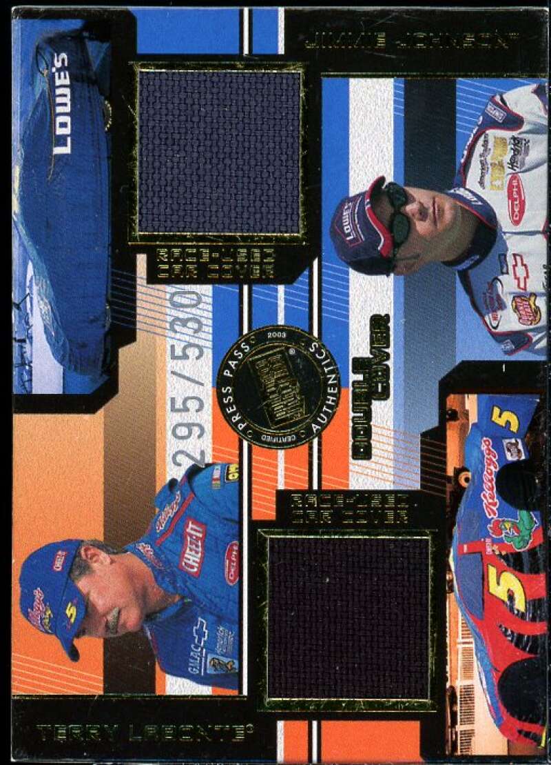 T. Labonte Jimmie Johnson 2003 Press Pass Eclipse Under Cover Double Cover #DC5  Image 1