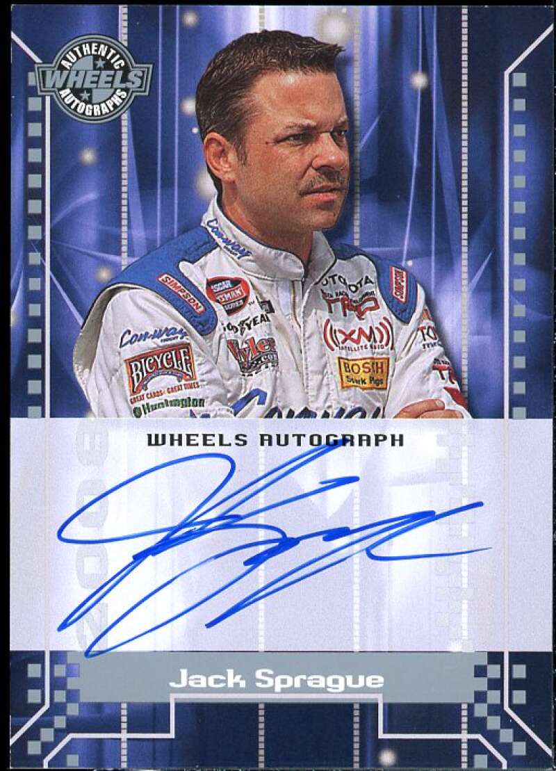 Jack Sprague Card 2008 Wheels Autographs #30  Image 1