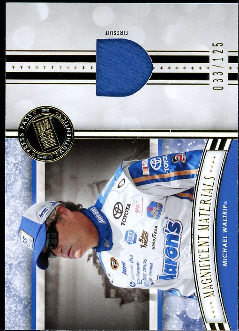 Michael Waltrip Card 2012 Press Pass Fanfare Magnificent Materials Gold #MMMW  Image 1