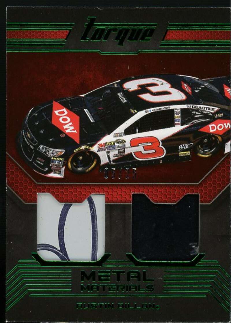 Austin Dillon Card 2016 Panini Torque Metal Materials Green #2  Image 1