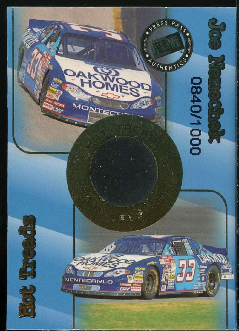 Joe Nemechek Card 2001 Press Pass Hot Treads #HT8  Image 1