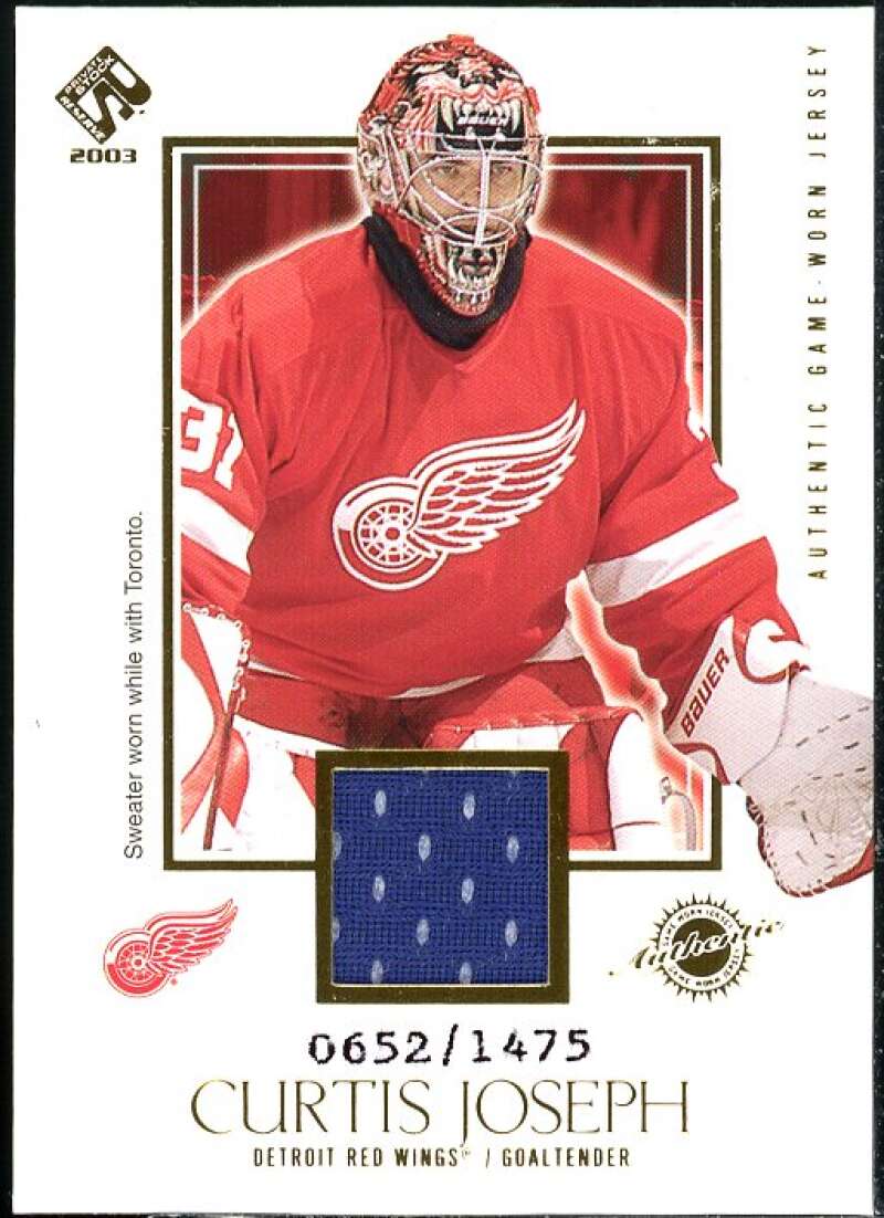 Curtis Joseph Card 2002-03 Private Stock Reserve #118  Image 1