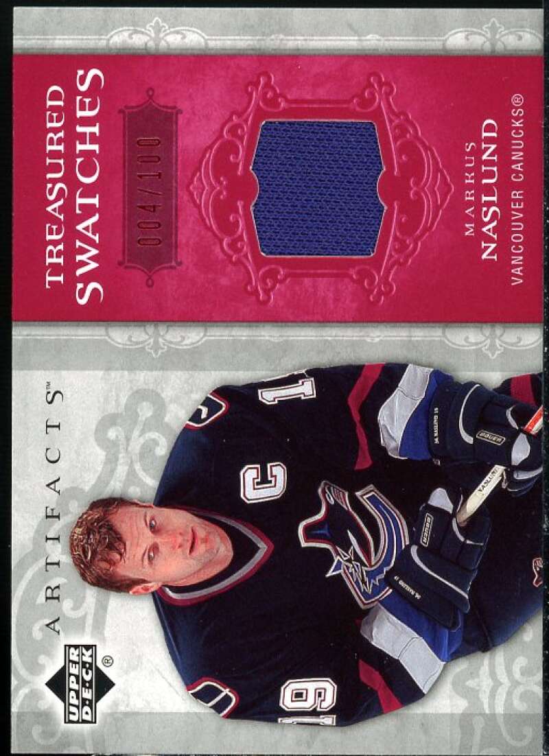 Markus Naslund Card 2006-07 Artifacts Treasured Swatches Red #TSMN  Image 1