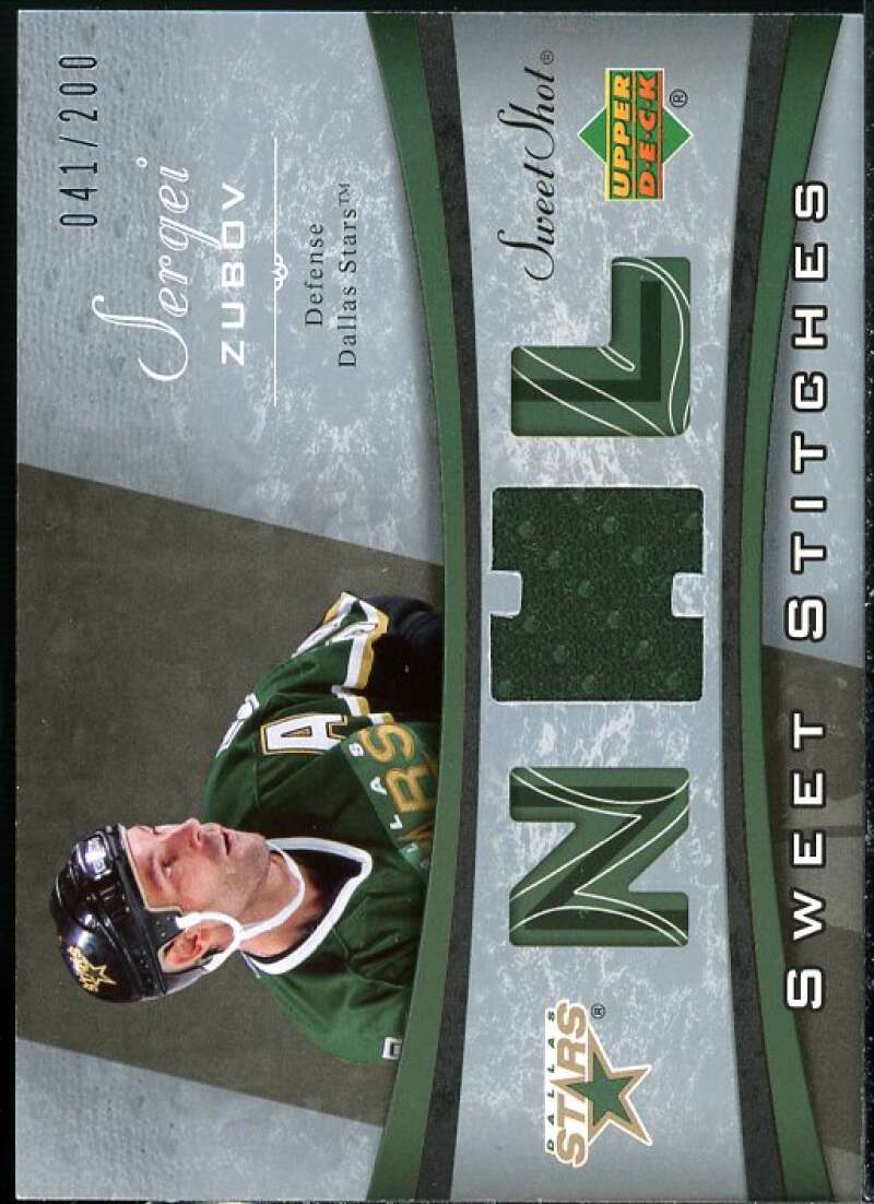 Sergei Zubov Card 2006-07 Sweet Shot Sweet Stitches #SSSZ  Image 1