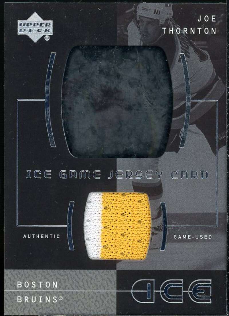 Joe Thornton Card 2000-01 Upper Deck Ice Game Jerseys #IJT  Image 1