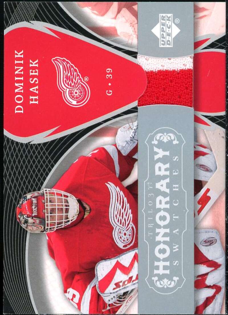 Dominik Hasek Card 2007-08 Upper Deck Trilogy Honorary Swatches #HSHA  Image 1