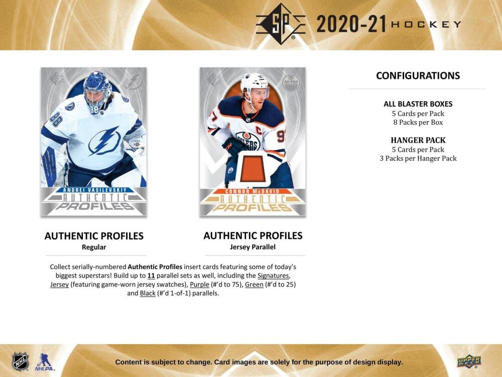 2020-21 Upper Deck SP Hockey 8-Pack Blaster Box Image 4