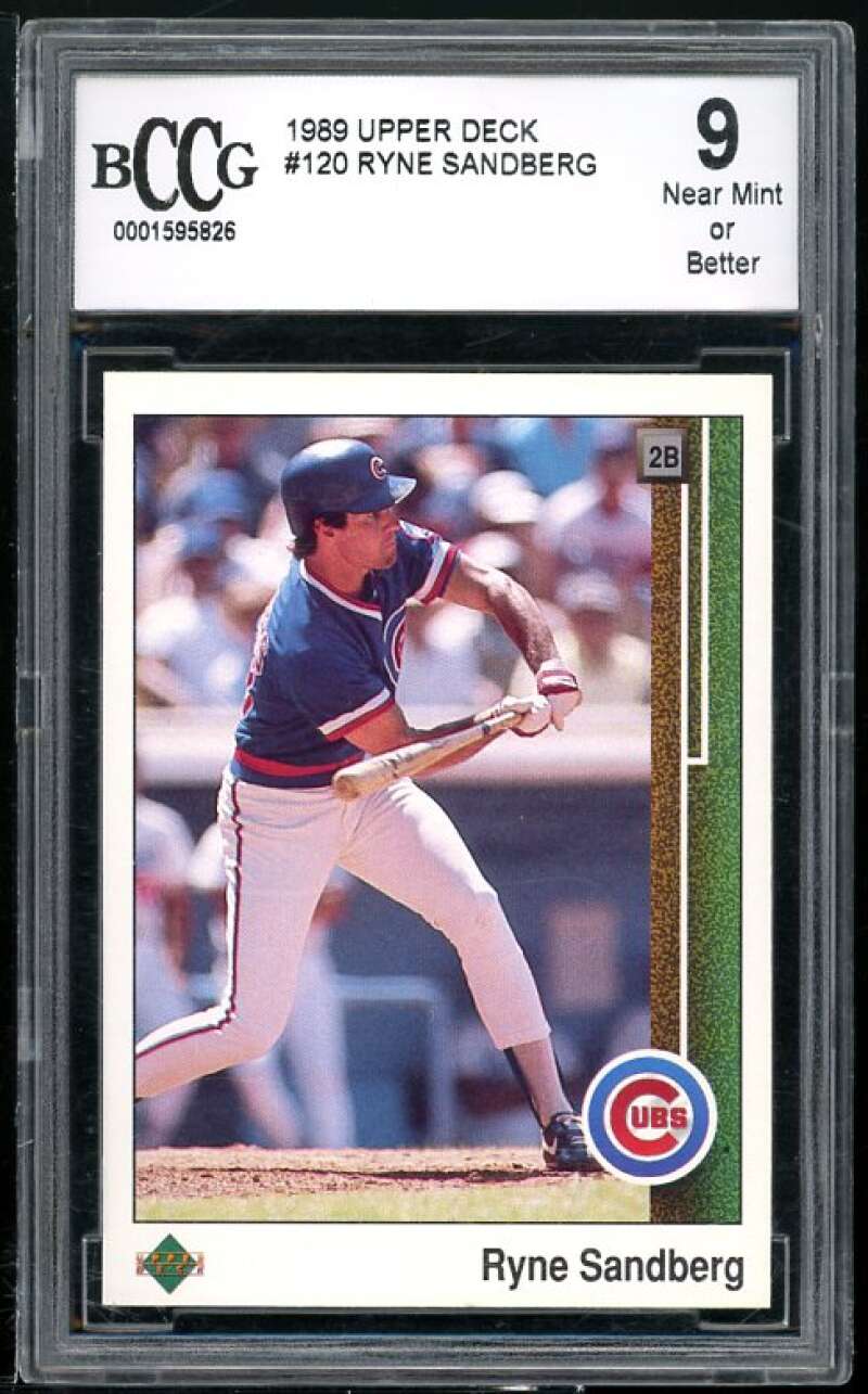 Ryne Sandberg Card 1989 Upper Deck #120 BGS BCCG 9 Image 1