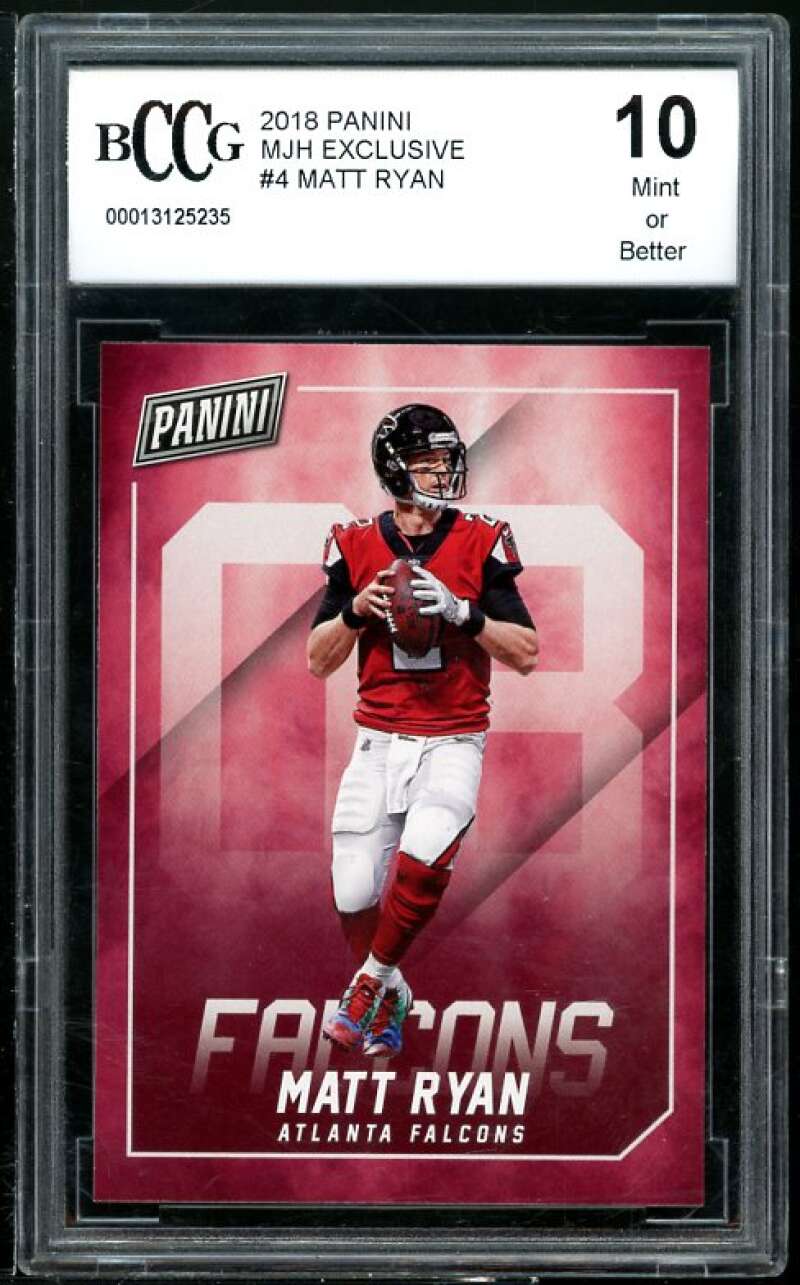 Matt Ryan Card 2018 Panini MJH Exlusive #4 BGS BCCG 10 Image 1