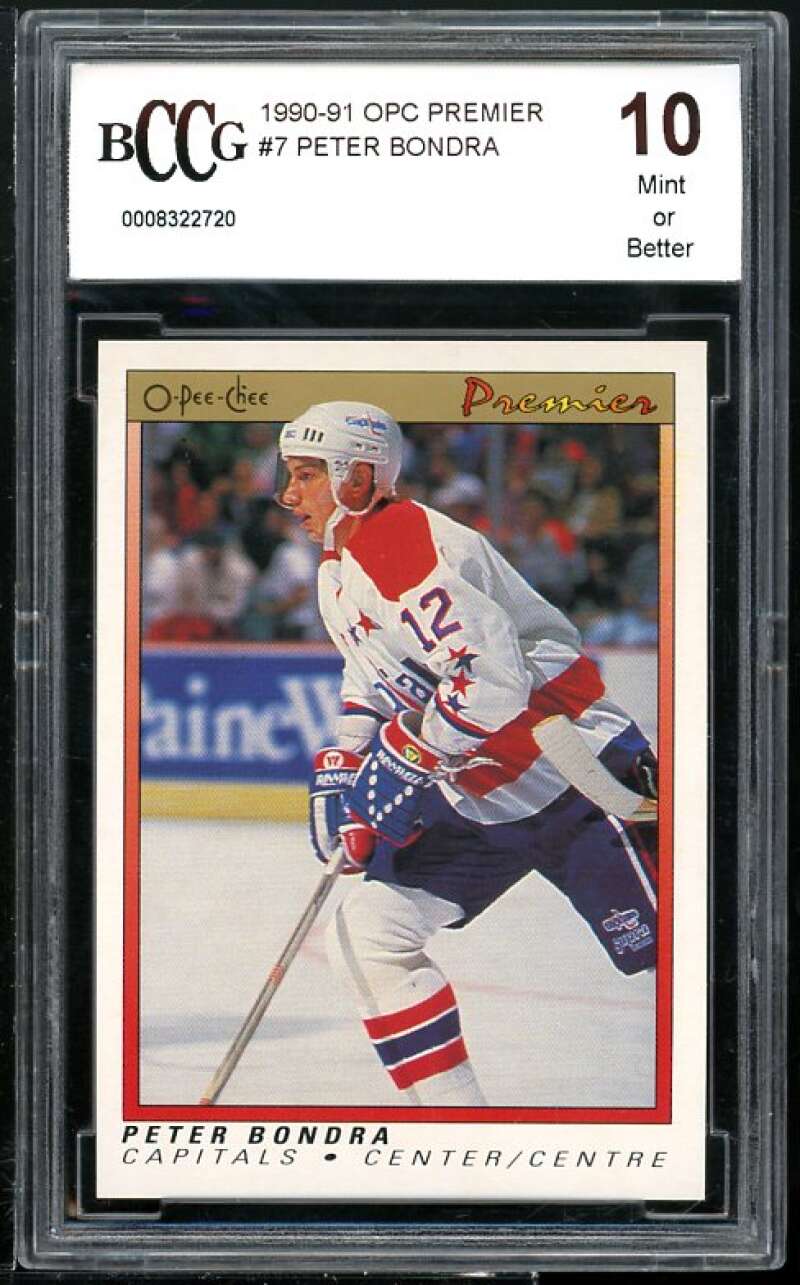 Peter Bondra Rookie Card 1990-91 OPC Premier BGS BCCG 10 Image 1