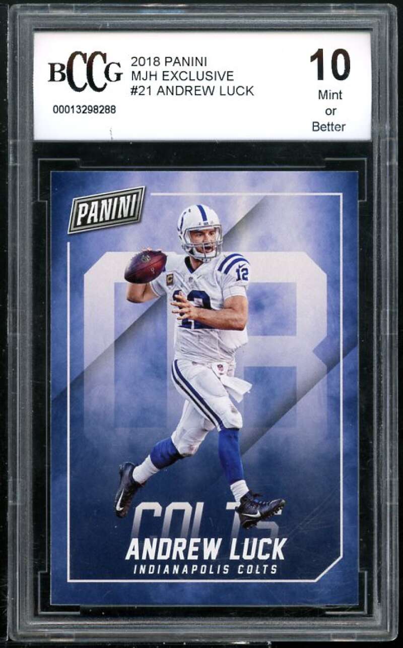 Andrew Luck Card 2018 Panini MJH Exclusive #21 BGS BCCG 10 Image 1