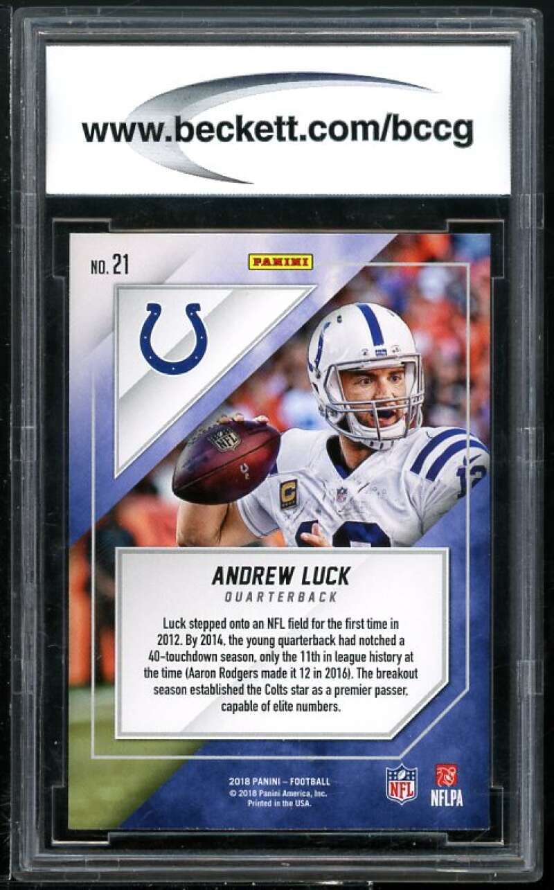 Andrew Luck Card 2018 Panini MJH Exclusive #21 BGS BCCG 10 Image 2