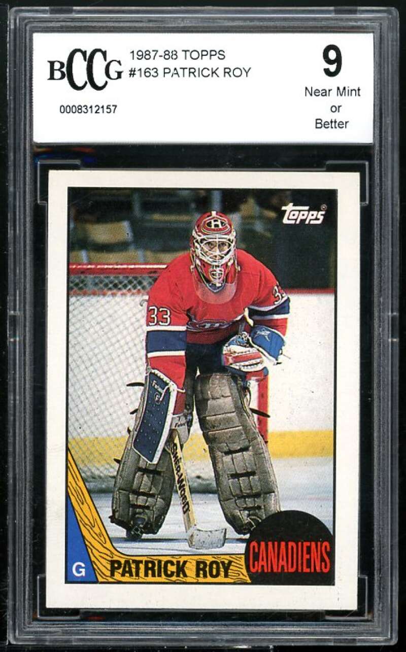 Patrick Roy Card 1987-88 Topps #163 BGS BCCG 9 Image 1