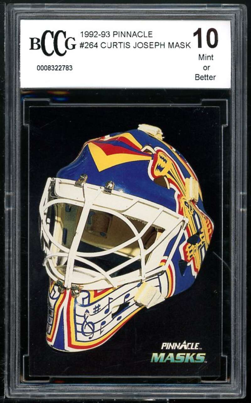 Curtis Joseph Card 1992-93 Pinnacle Mask #264 BGS BCCG 10 Image 1