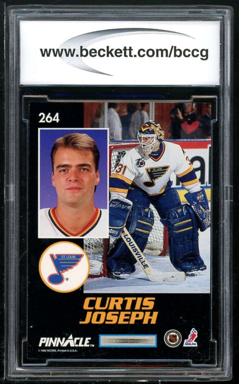 Curtis Joseph Card 1992-93 Pinnacle Mask #264 BGS BCCG 10 Image 2