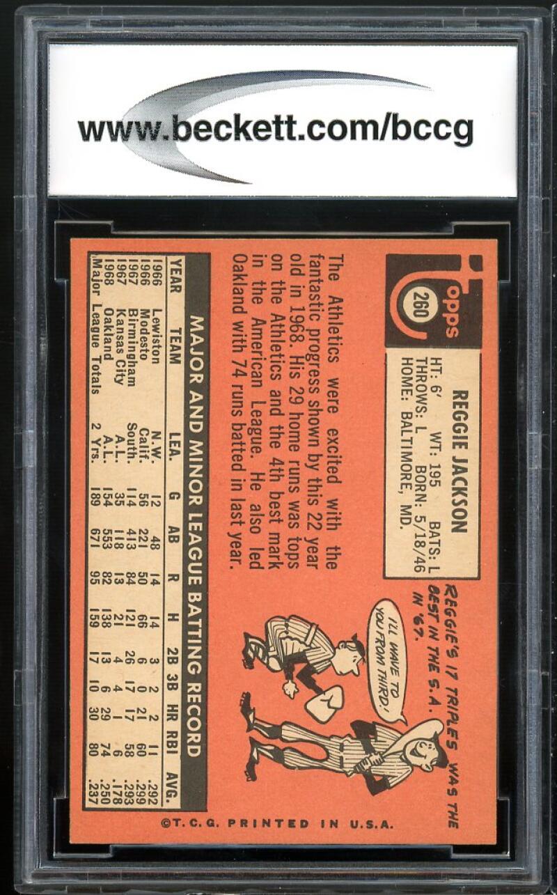 1969 Topps Reggie Jackson Rookie #260 Psa 3