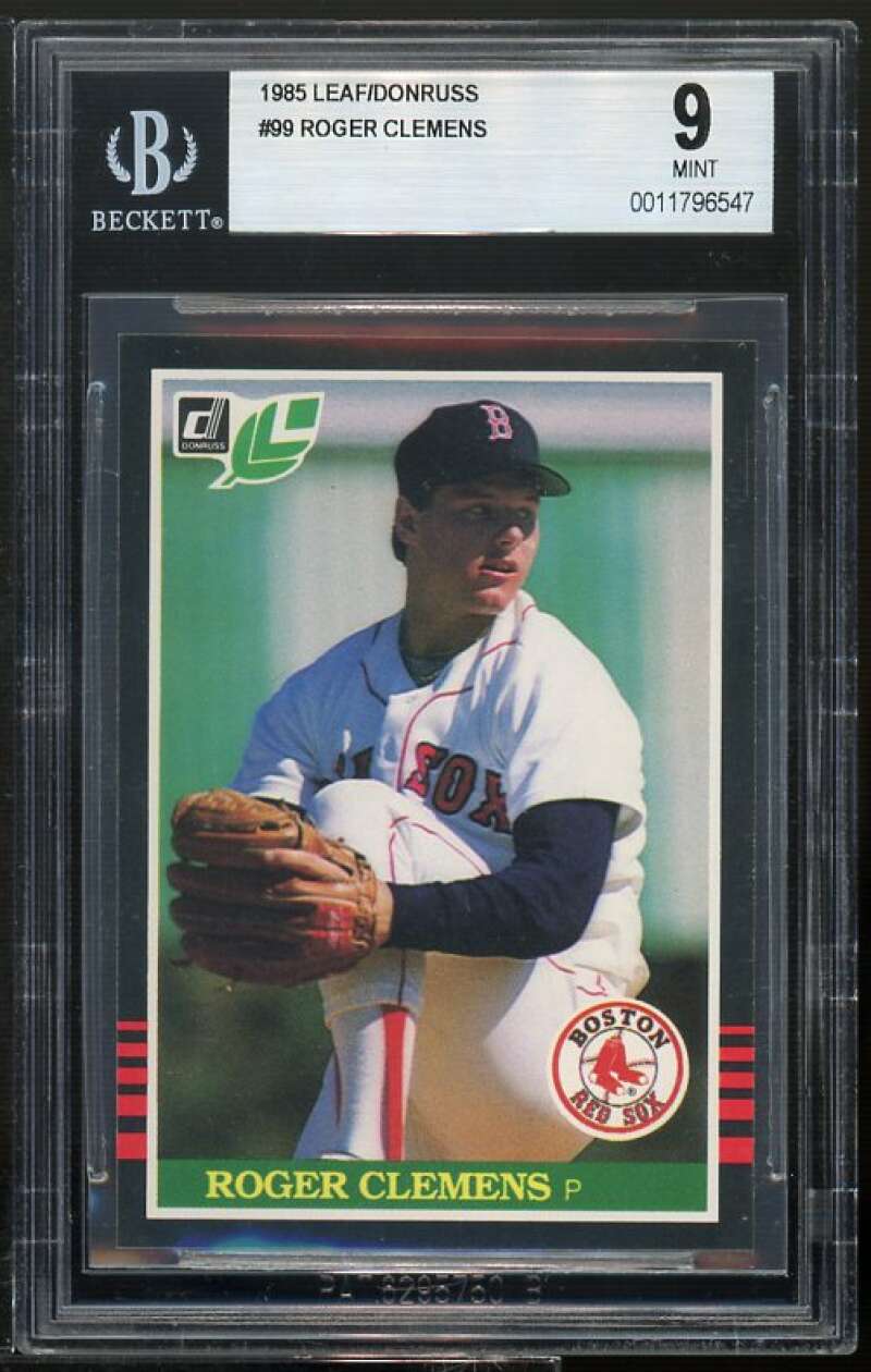 Roger Clemens Rookie Card 1985 Leaf/Donruss #99 BGS 9 Image 1