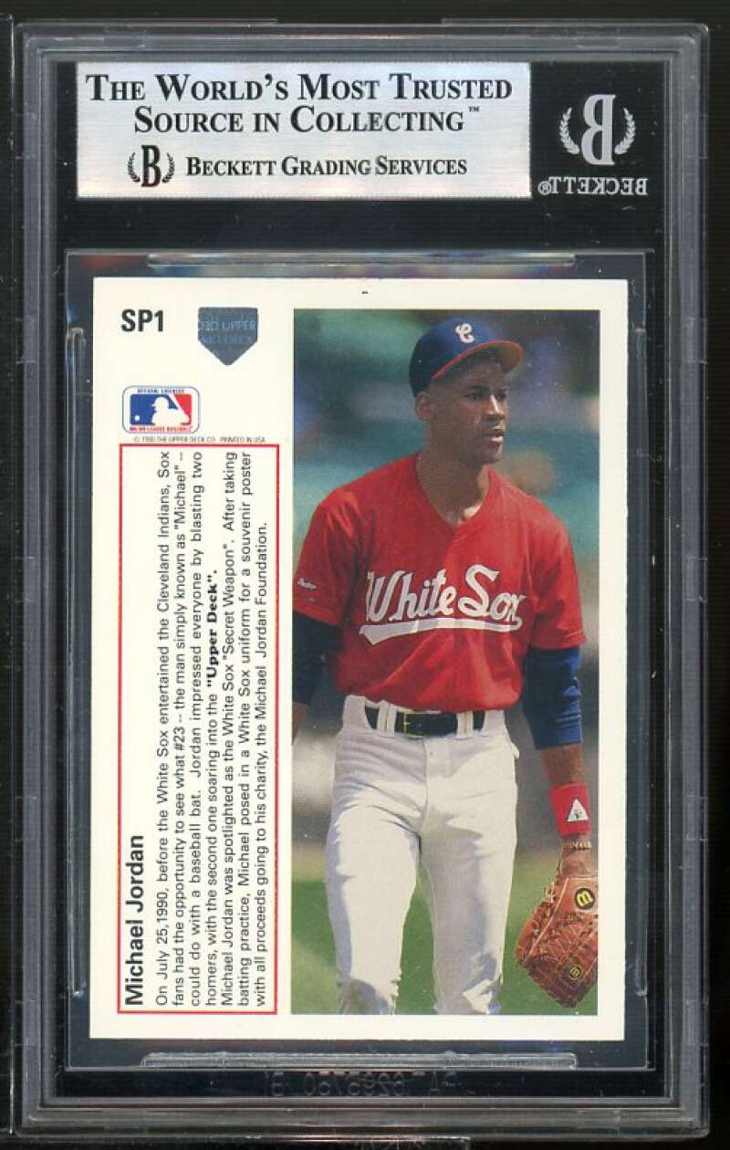 Michael Jordan Baseball Rookie Card 1991 Upper Deck #SP1 BGS 9 (9.5 9 8.5 9.5) Image 2