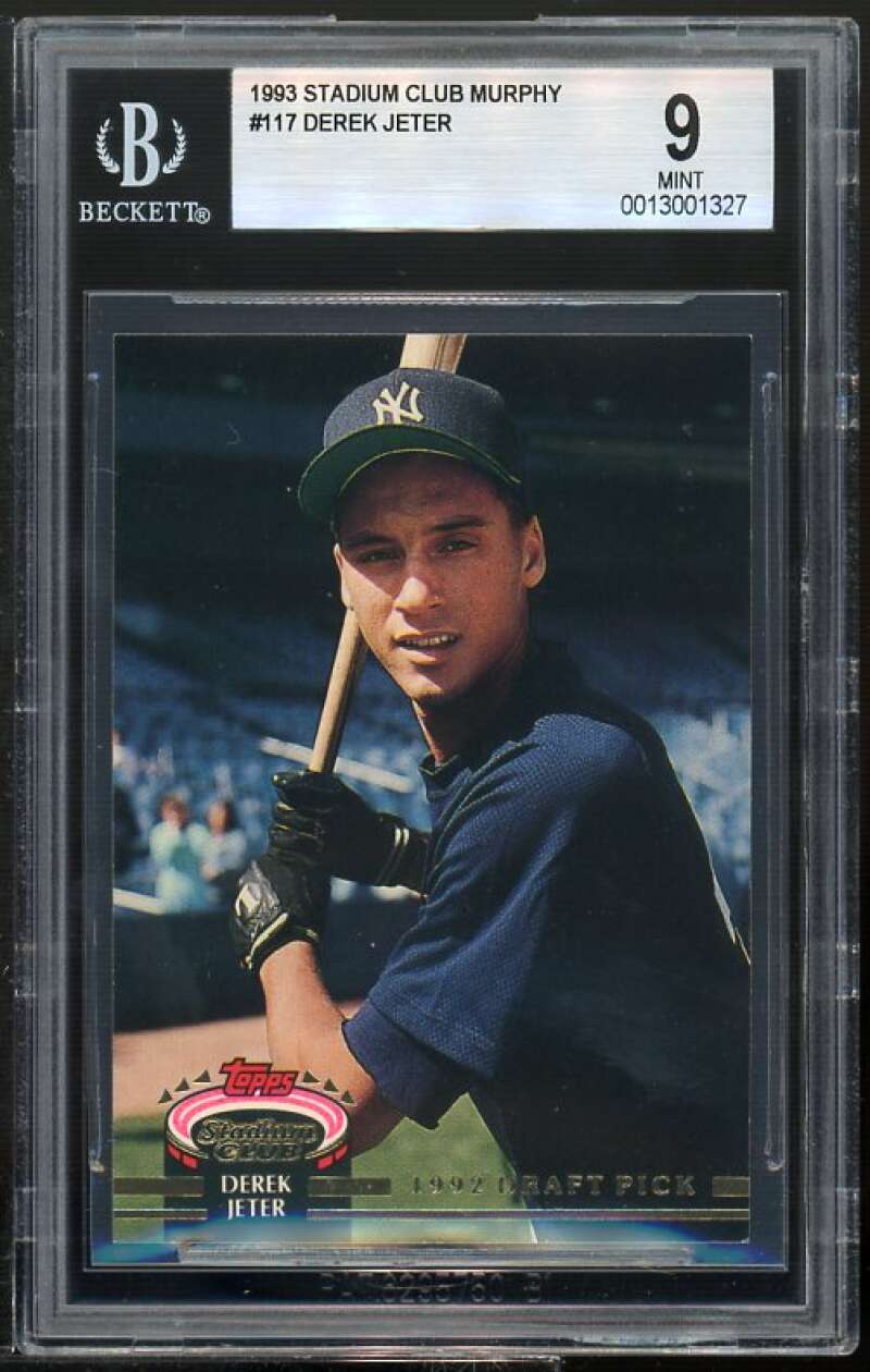 Derek Jeter Rookie Card 1993 Stadium Club Murphy #117 BGS 9 Image 1