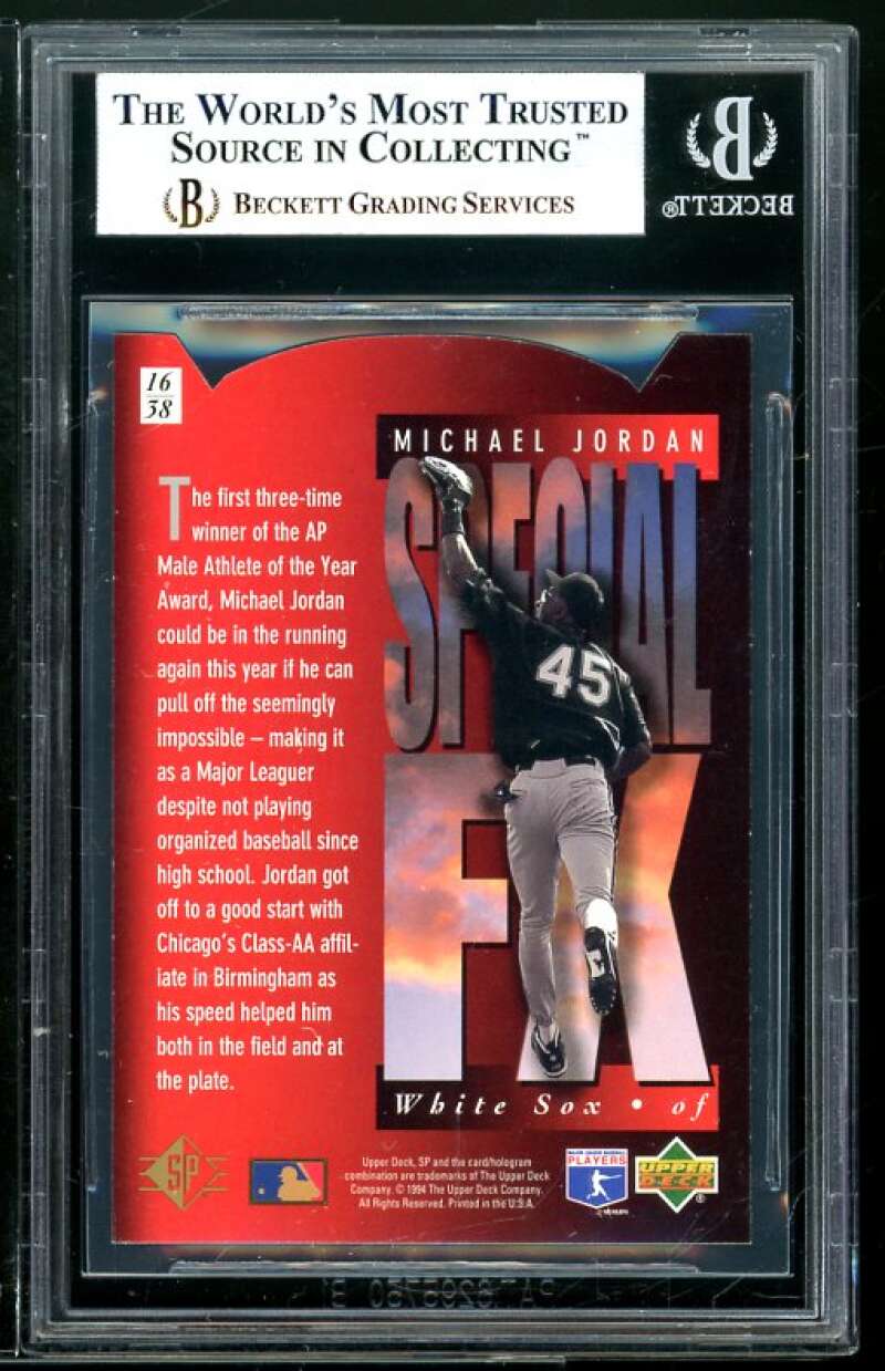 Michael Jordan Baseball Rookie 1994 SP Holoviews Die Cut #16 BGS 9