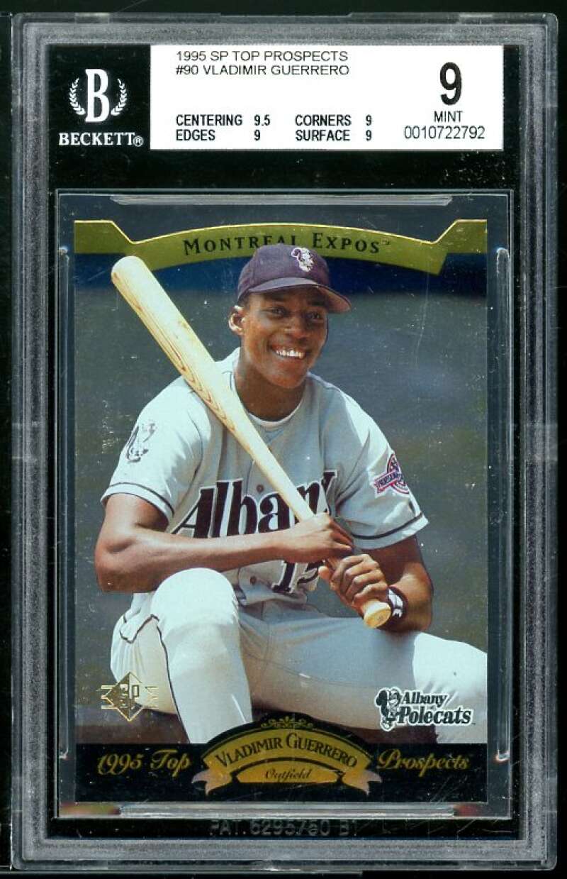 Vladimir Guerrero Rookie Card 1995 SP Top Prospects #90 BGS 9 (9.5 9 9 9) Image 1