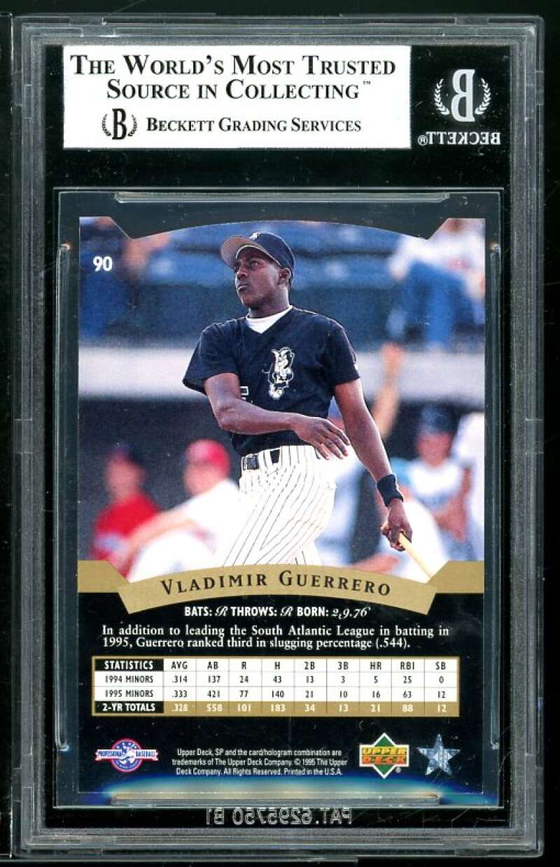 Vladimir Guerrero Rookie Card 1995 SP Top Prospects #90 BGS 9 (9.5 9 9 9) Image 2