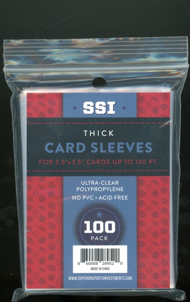 Superior Sports Investments SSI 1 Pack Sports Card 100 ct Thick Soft Sleeves  Image 1