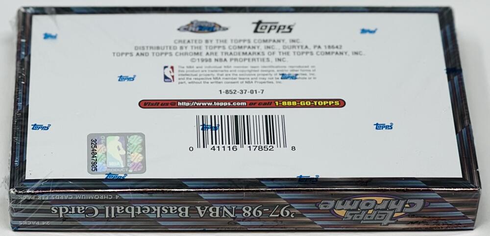 1997-98 Topps Chrome Basketball Hobby Box Image 2
