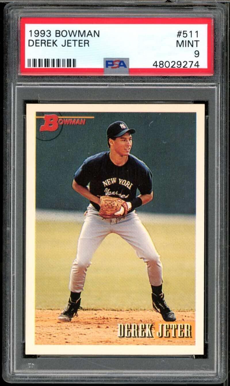 1993 Bowman #511 Derek Jeter Yankees Rookie PSA 9 MINT Image 1