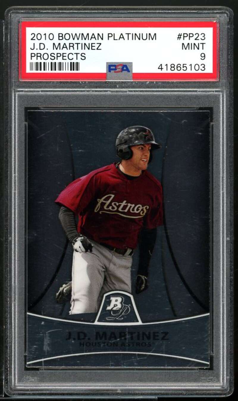 J.D. Martinez Rookie Card 2010 Bowman Platinum Prospects #PP23 PSA 9 Image 1