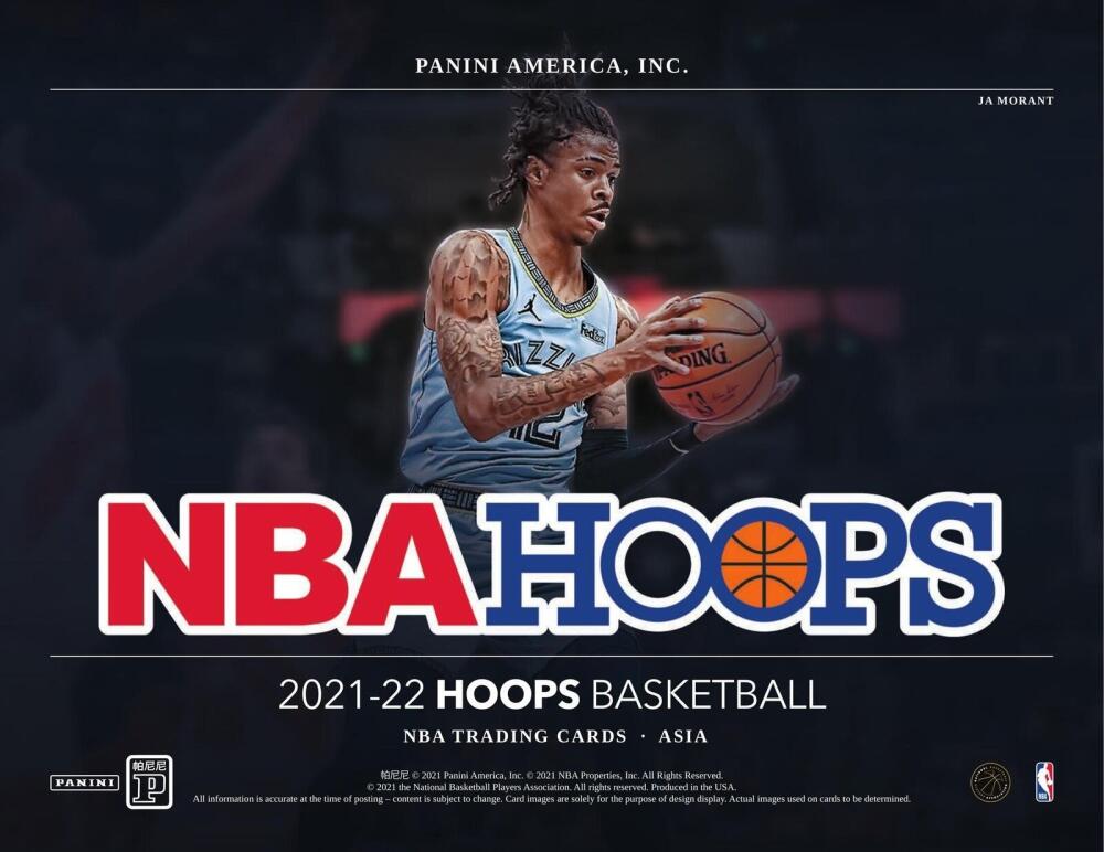 2021-22 Panini NBA Hoops Basketball Asia Tmall 4 Packs 10 Cards Per Box  Image 3