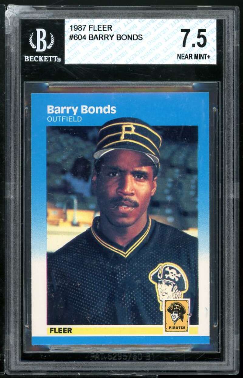 Barry Bonds Rookie Card 1987 Fleer #604 BGS 7.5 (Read Description) Image 1